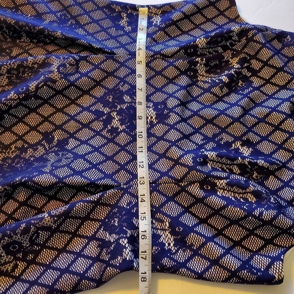 NWOT J Howard Sleevless White Dress with Blue Lace Overlay Sz16 - Picture 12 of 17